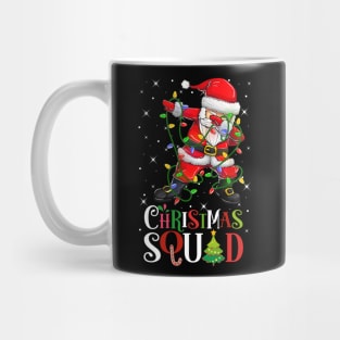 Christmas Squad Funny Xmas Dabbing Santa Christmas Lights Mug